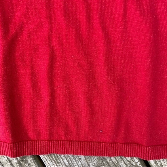 Pendleton red mock turtleneck sweater silk blend Medium - Picture 5 of 8